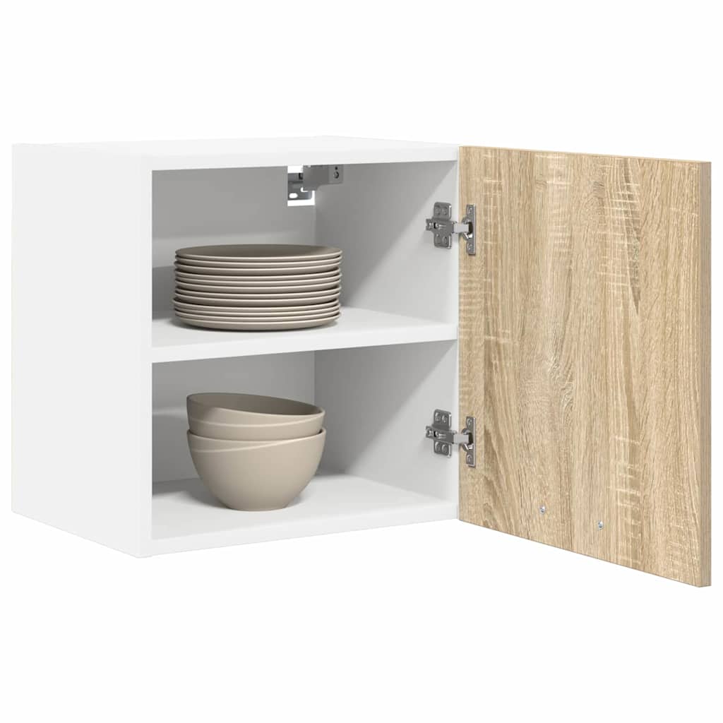 Hängeschrank Sonoma-Eiche und Weiß 40 x 31 x 40 cm
