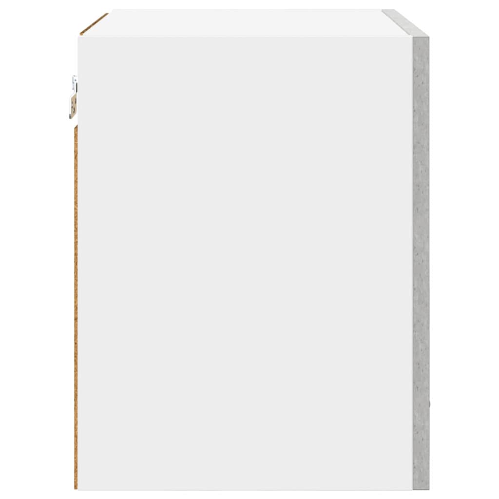 Hängeschrank mit Regal Riga Betongrau und Weiß 40 x 31 x 40 cm