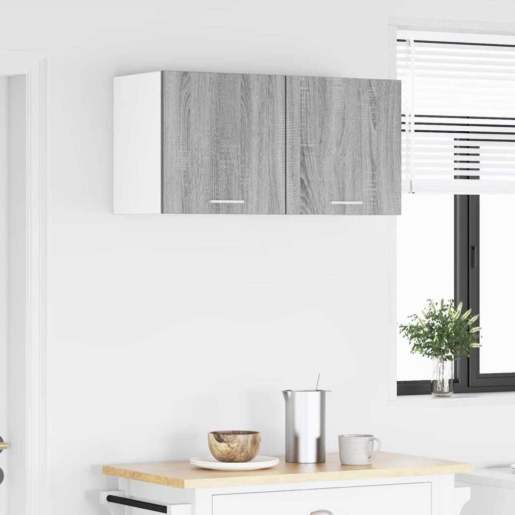Hängeschrank Grau Sonoma und Weiß 40 x 31 x 40 cm Holzwerkstoff