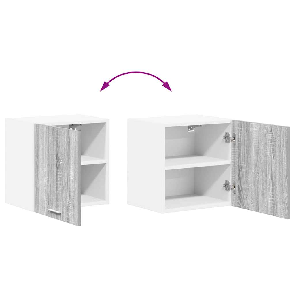 Hängeschrank Grau Sonoma und Weiß 40 x 31 x 40 cm Holzwerkstoff