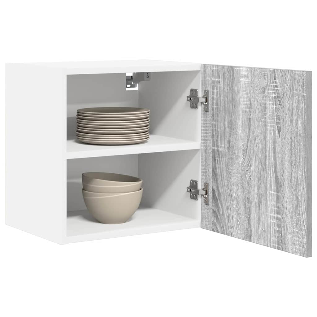 Hängeschrank Grau Sonoma und Weiß 40 x 31 x 40 cm Holzwerkstoff