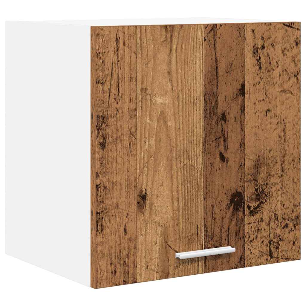 Hängeschrank mit Regal Riga Altes Holz und Weiß 40 x 31 x 40 cm