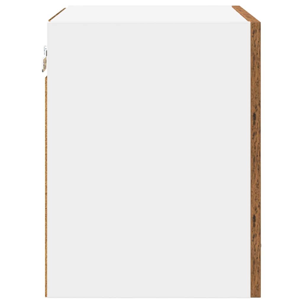 Hängeschrank mit Regal Riga Altes Holz und Weiß 40 x 31 x 40 cm