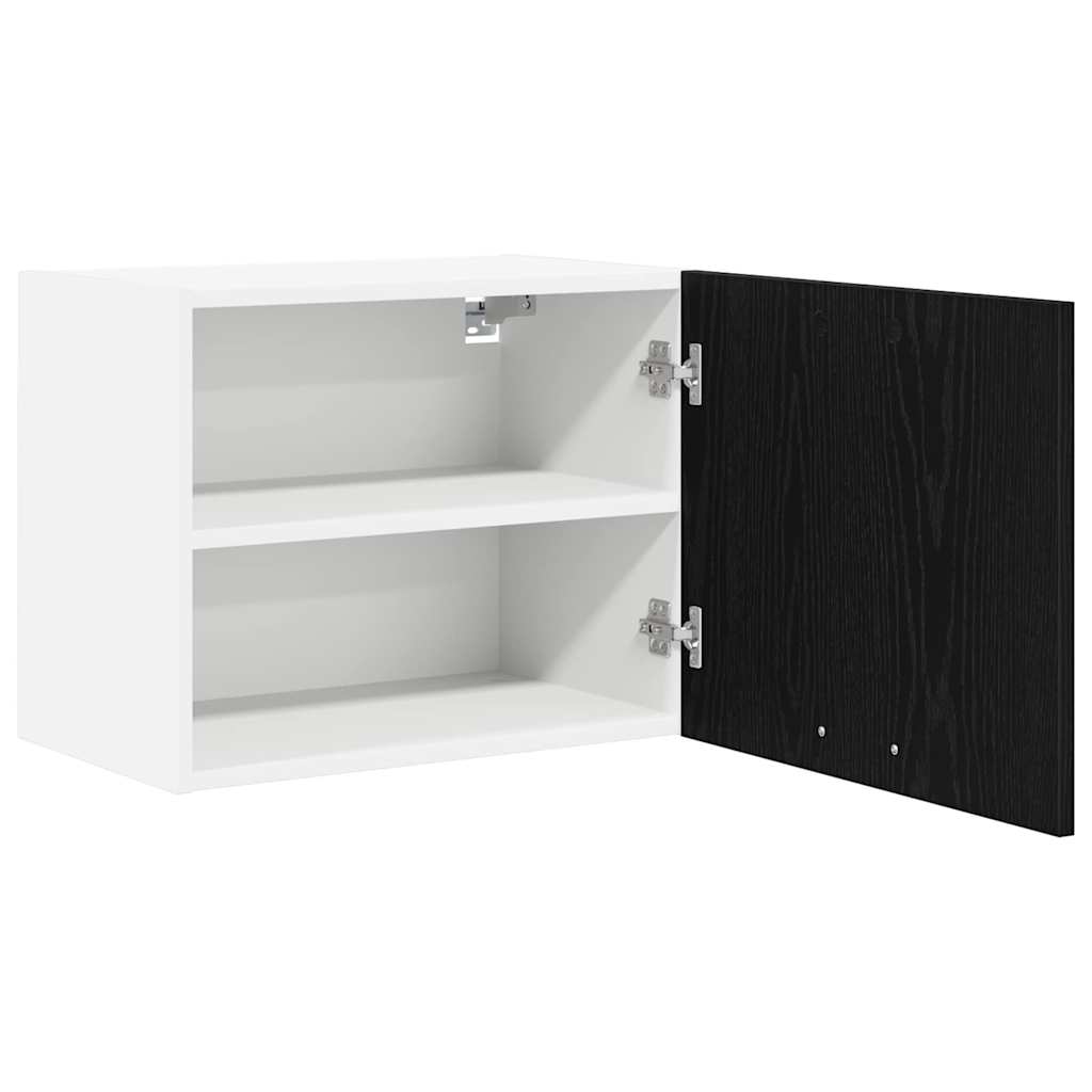 Hängeschrank Schwarze Eiche und Weiß 50 x 31 x 40 cm