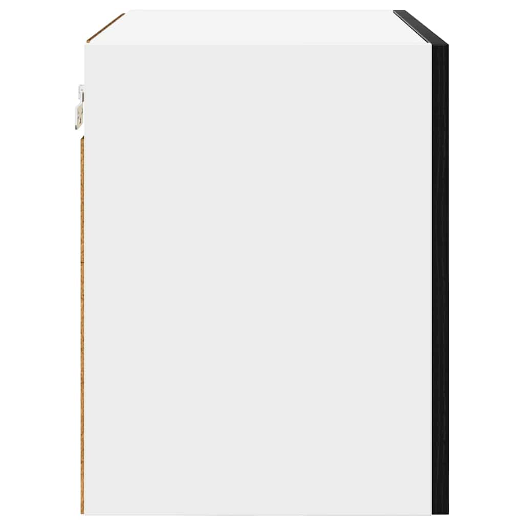 Hängeschrank Schwarze Eiche und Weiß 50 x 31 x 40 cm