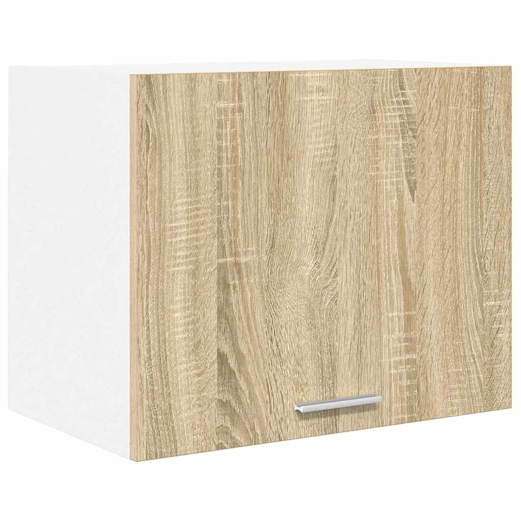 Hängeschrank 2 stk. Sonoma-Eiche und Weiß Holzwerkstoff