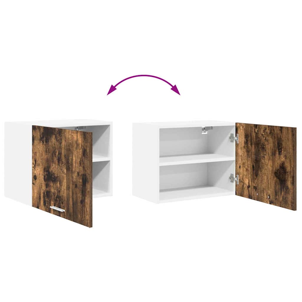 Hängeschrank Geräucherte Eiche und Weiß 50 x 31 x 40 cm