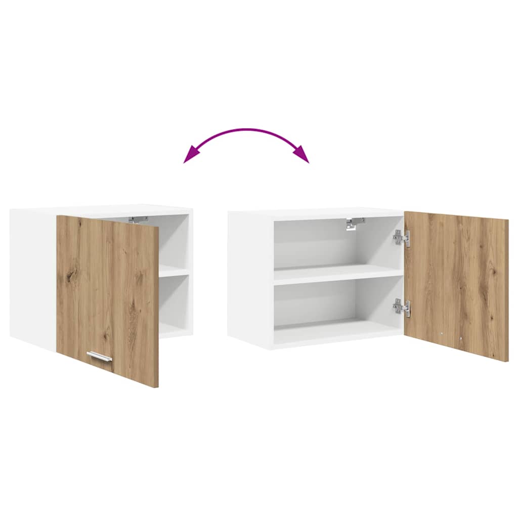 Hängeschrank Artisan-Eiche und Weiß 50 x 31 x 40 cm