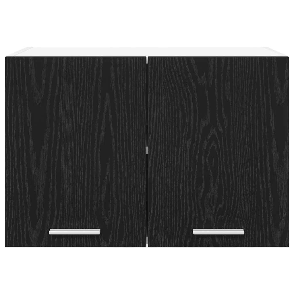 Hängeschrank 2 stk. Schwarze Eiche und Weiß Holzwerkstoff