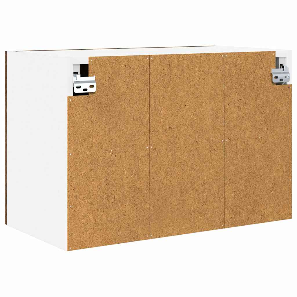 Hängeschrank mit Regal Riga 2 pcs Geräucherte Eiche und Weiß