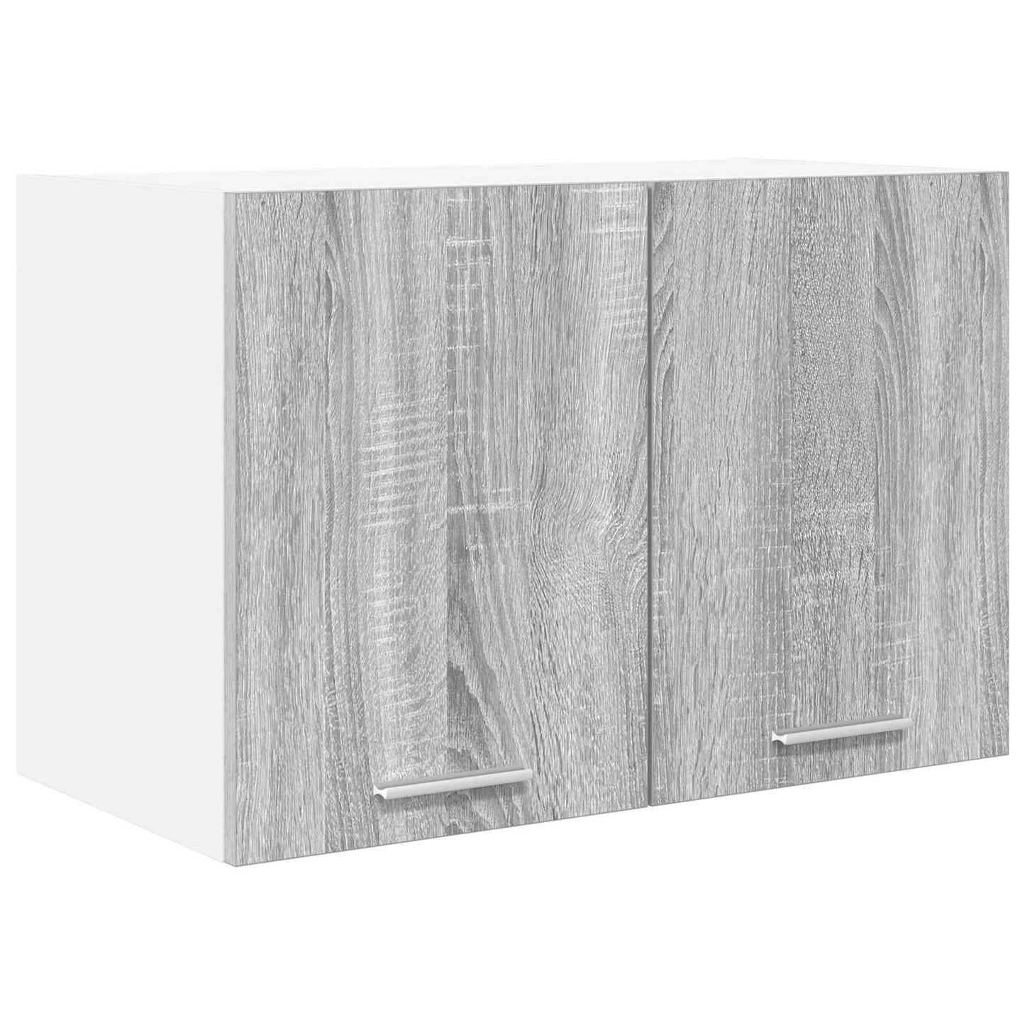 Hängeschrank 2 stk. Grau Sonoma und Weiß Holzwerkstoff