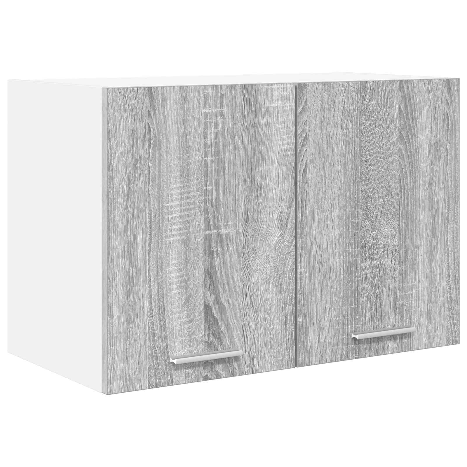 Hängeschrank 2 stk. Grau Sonoma und Weiß Holzwerkstoff