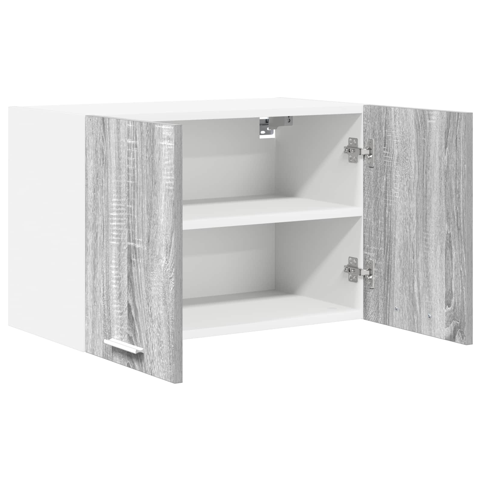 Hängeschrank 2 stk. Grau Sonoma und Weiß Holzwerkstoff