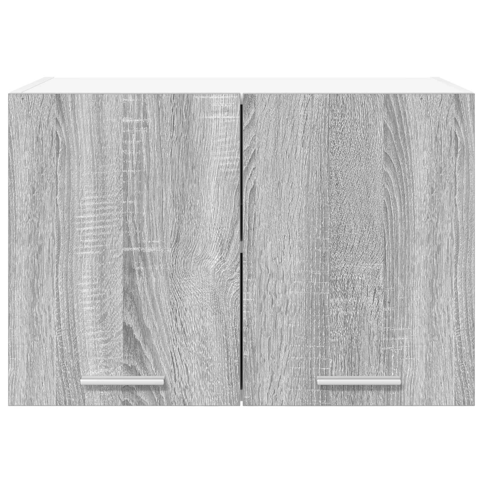 Hängeschrank 2 stk. Grau Sonoma und Weiß Holzwerkstoff