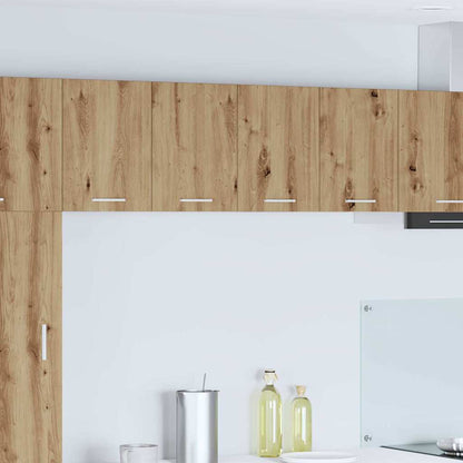 Hängeschrank 2 stk. Artisan-Eiche und Weiß Holzwerkstoff
