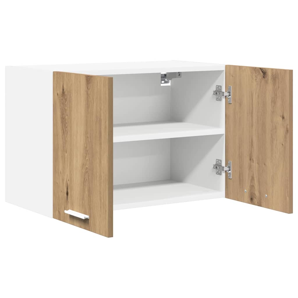 Hängeschrank 2 stk. Artisan-Eiche und Weiß Holzwerkstoff