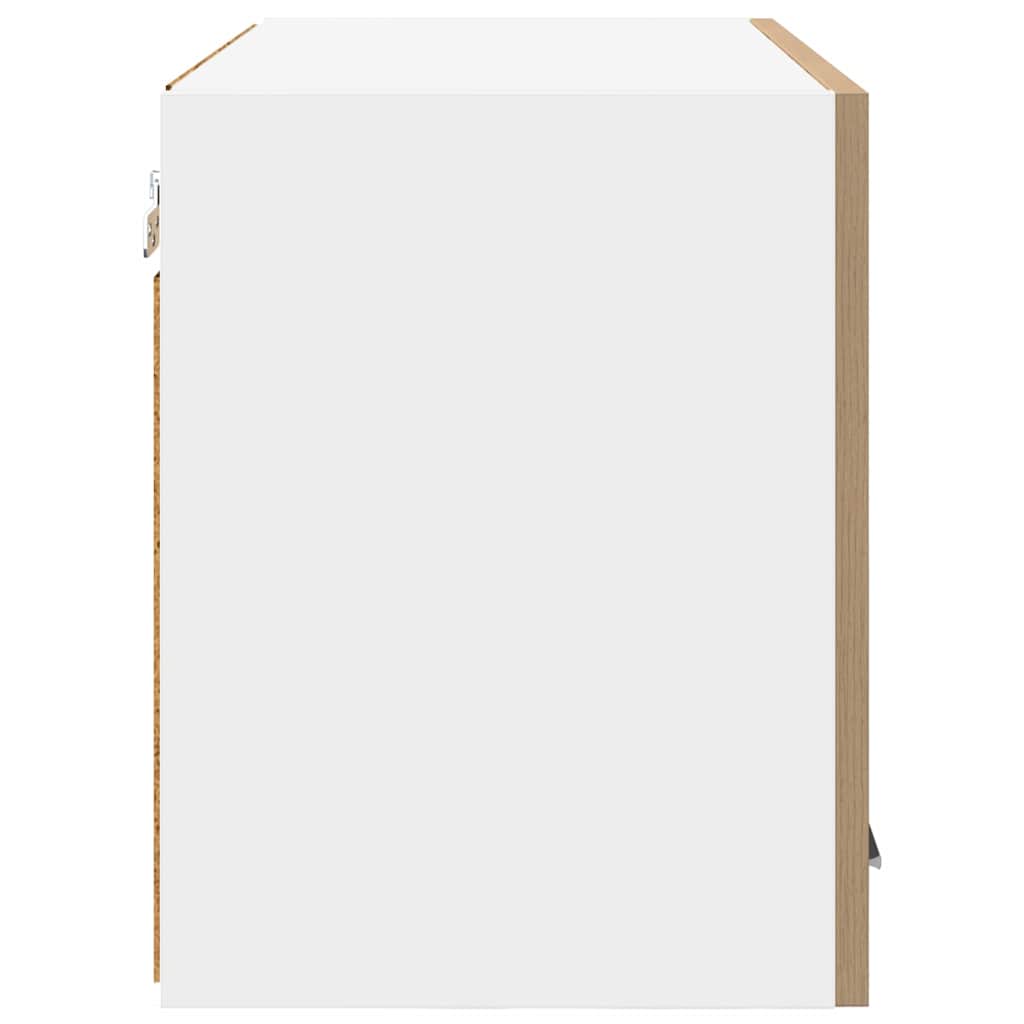 Hängeschrank 2 stk. Artisan-Eiche und Weiß Holzwerkstoff