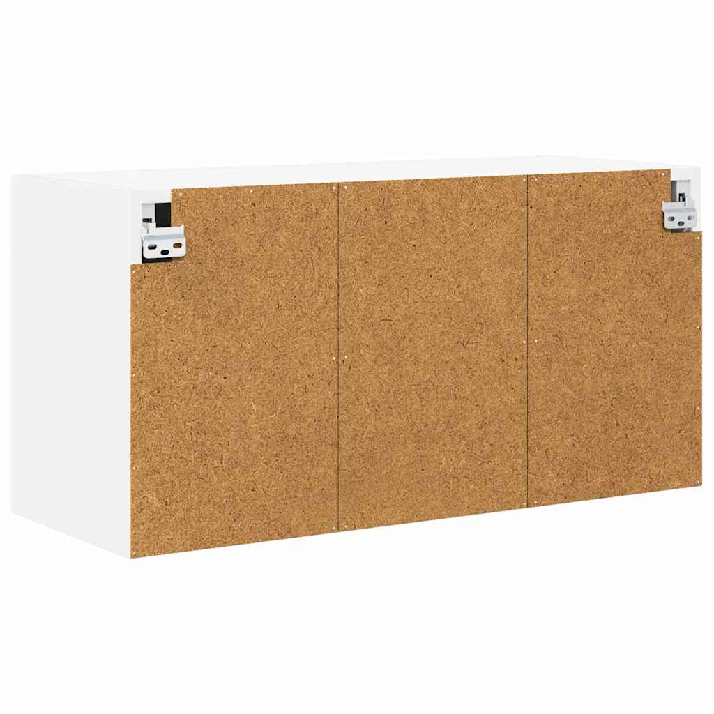 Hängeschrank mit Regal Riga Weiß 80 x 31 x 40 cm Holzwerkstoff
