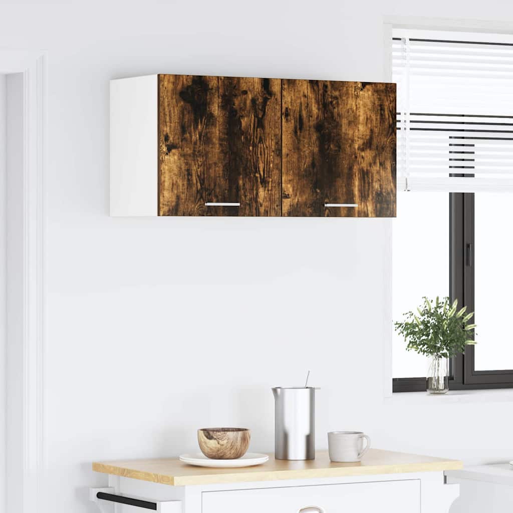 Hängeschrank mit Regal Riga Geräucherte Eiche 80 x 31 x 40 cm