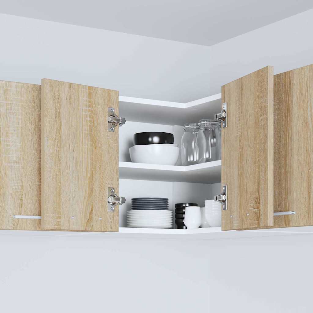 Hängeschrank Sonoma-Eiche und Weiß 57 x 57 x 40 cm