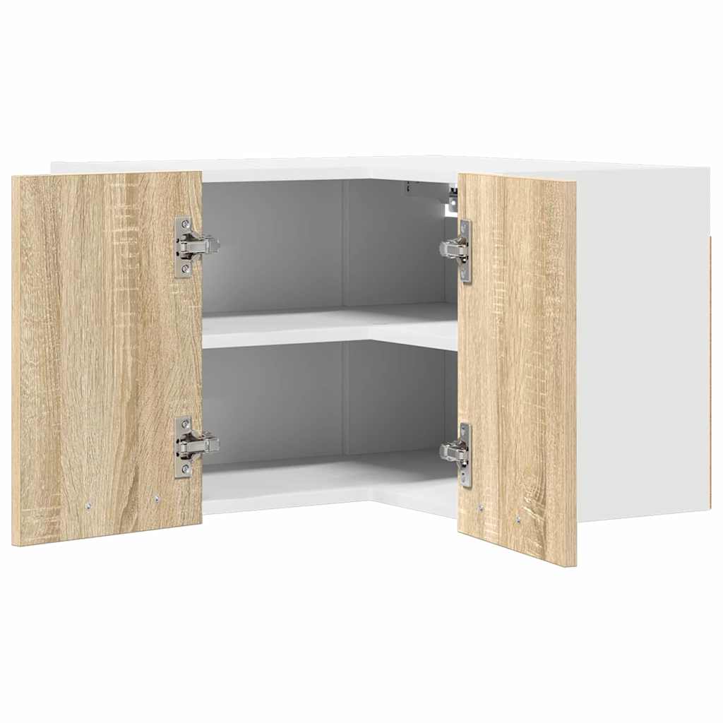 Hängeschrank Sonoma-Eiche und Weiß 57 x 57 x 40 cm