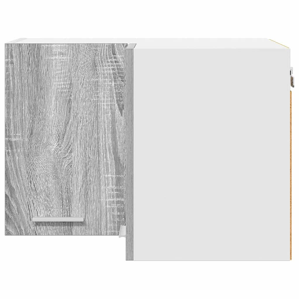 Hängeschrank Grau Sonoma und Weiß 57 x 57 x 40 cm Holzwerkstoff