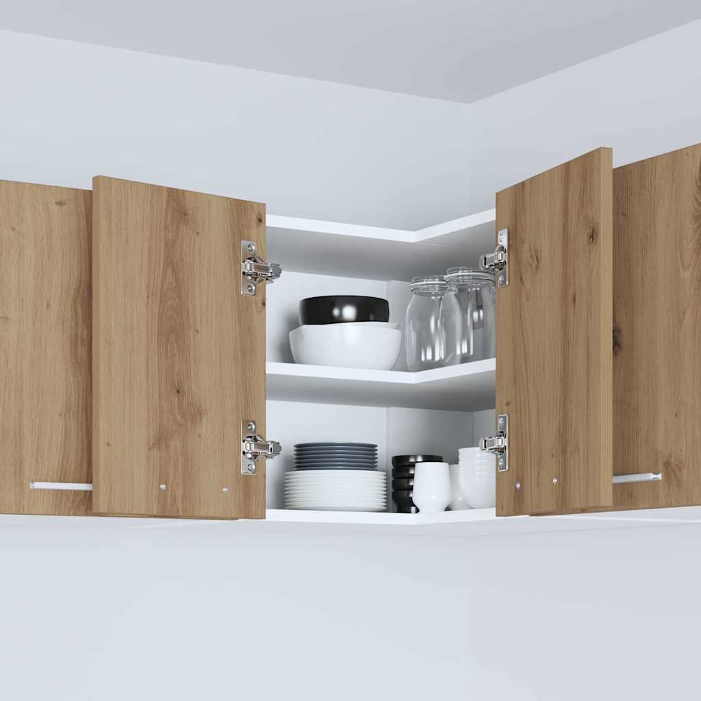 Hängeschrank Artisan-Eiche und Weiß 57 x 57 x 40 cm