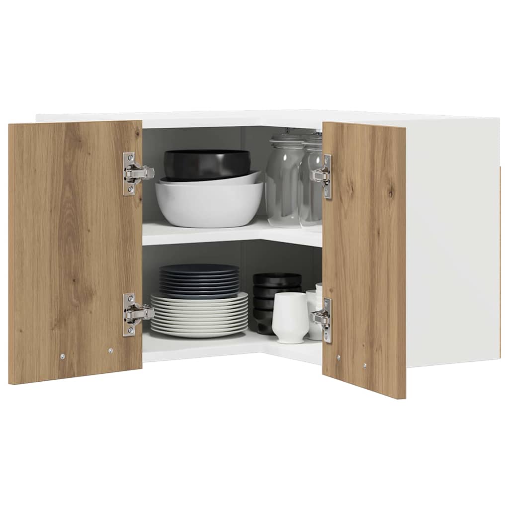 Hängeschrank Artisan-Eiche und Weiß 57 x 57 x 40 cm