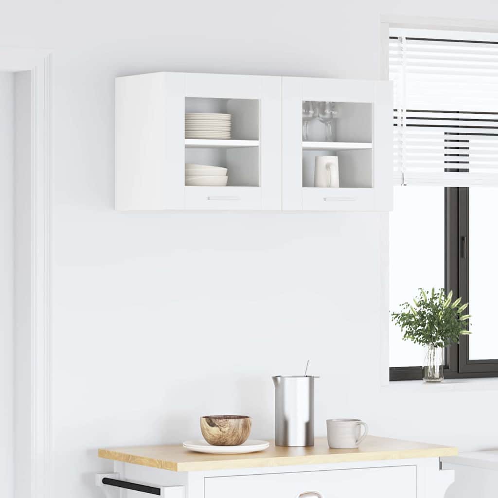 Hängeschrank 2 stk. Weiß Holzwerkstoff