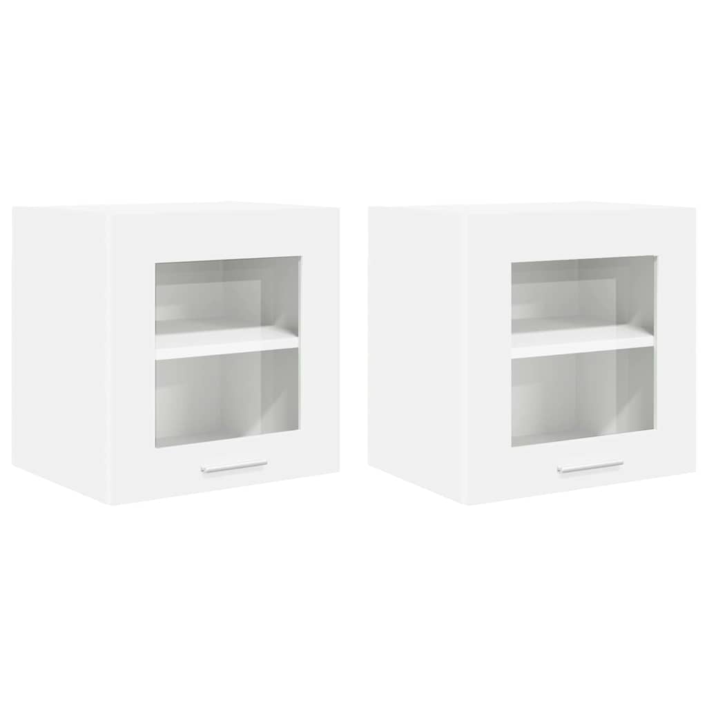 Hängeschrank 2 stk. Weiß Holzwerkstoff