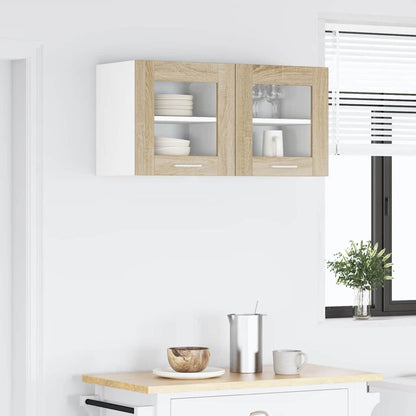 Hängeschrank 2 stk. Sonoma-Eiche Holzwerkstoff