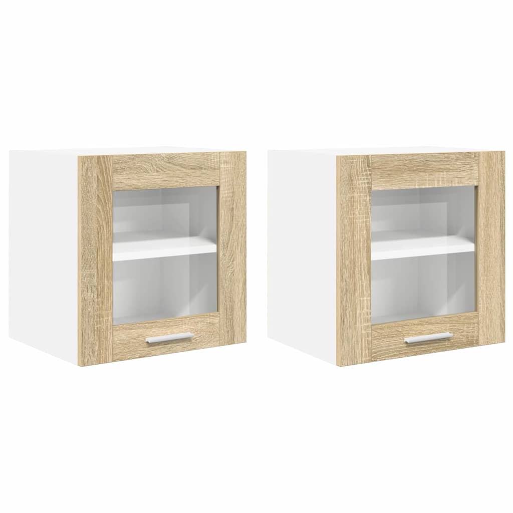 Hängeschrank mit Regal Riga 2 pcs Sonoma-Eiche 40 x 31 x 40 cm
