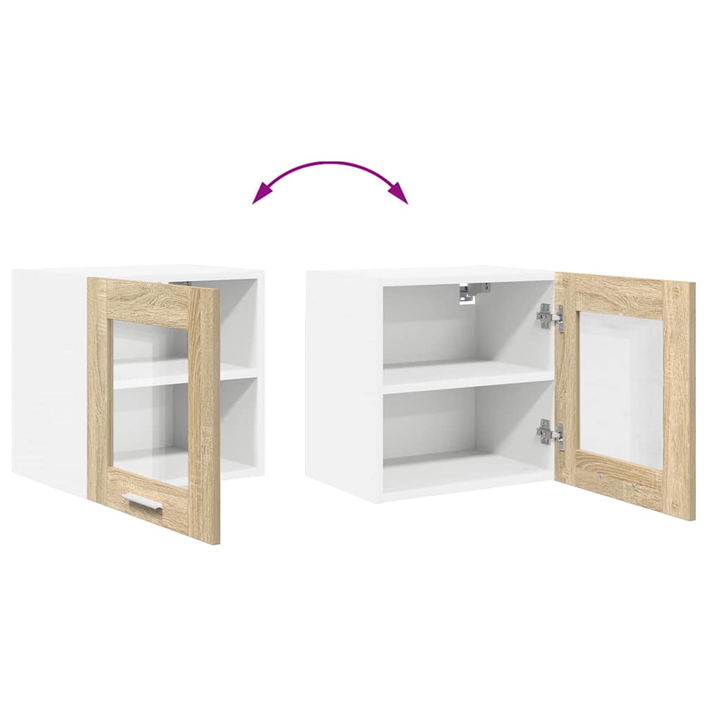 Hängeschrank 2 stk. Sonoma-Eiche Holzwerkstoff