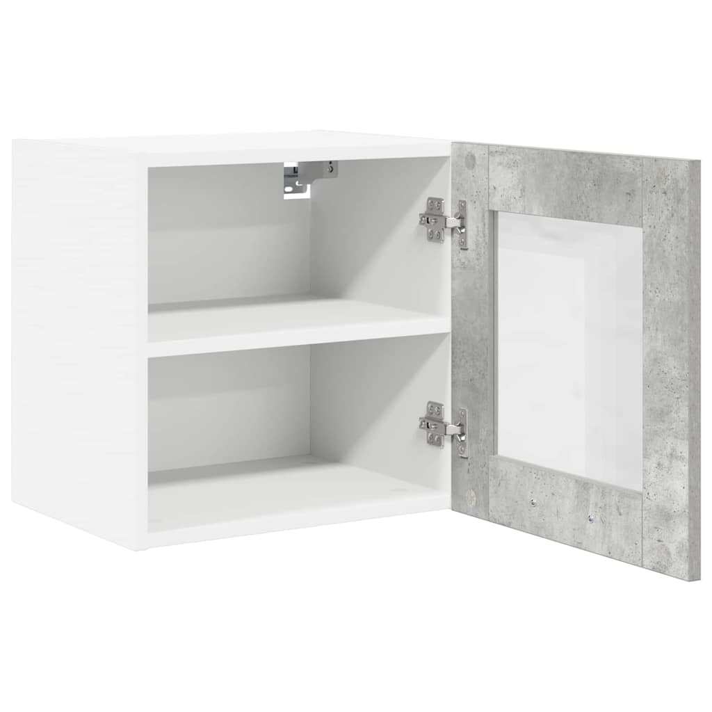 Hängeschrank 2 stk. Betongrau Holzwerkstoff