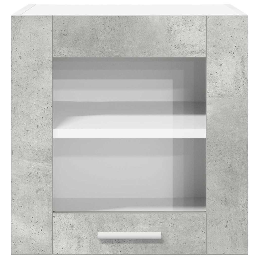 Hängeschrank 2 stk. Betongrau Holzwerkstoff