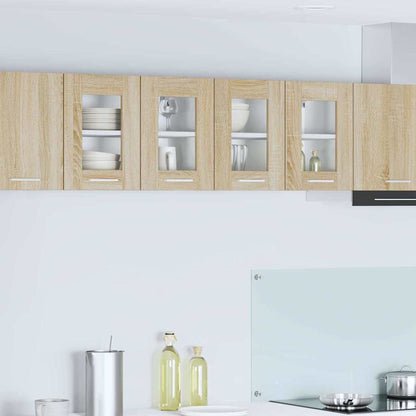 Hängeschrank 2 stk. Sonoma-Eiche Holzwerkstoff