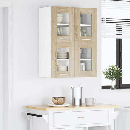 Hängeschrank 2 stk. Sonoma-Eiche Holzwerkstoff