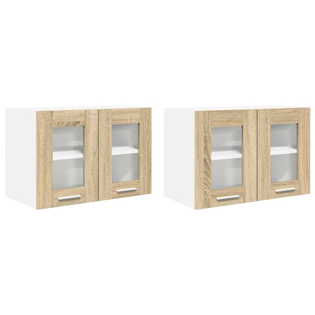 Hängeschrank mit Regal Riga 2 pcs Sonoma-Eiche 60 x 31 x 40 cm