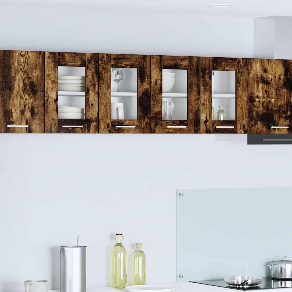 Hängeschrank mit Regal Riga Geräucherte Eiche 60 x 31 x 40 cm