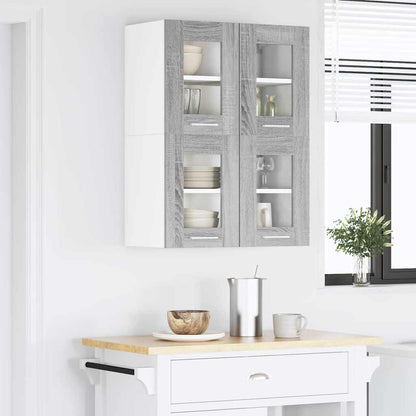 Hängeschrank 2 stk. Sonoma-Grau Holzwerkstoff