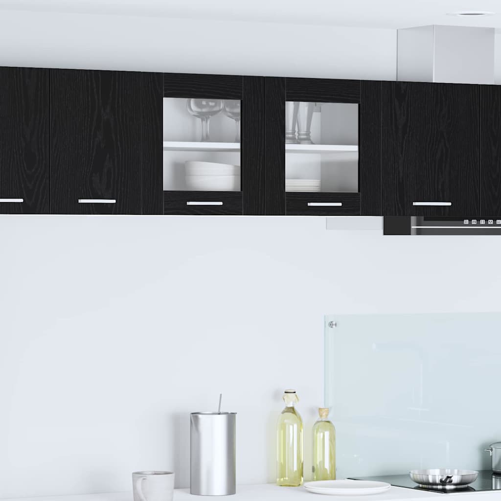Hängeschrank Schwarze Eiche und Weiß 80 x 31 x 40 cm
