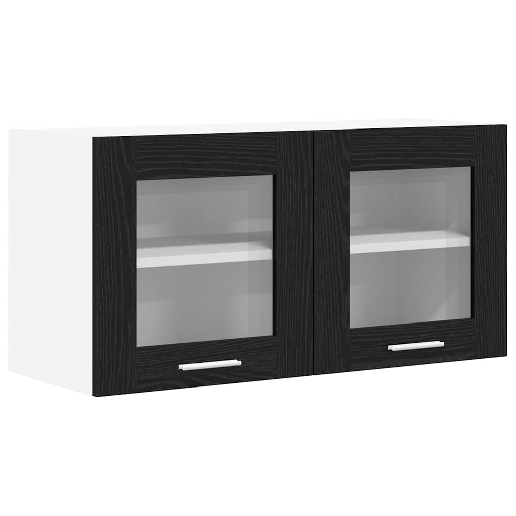 Hängeschrank Schwarze Eiche und Weiß 80 x 31 x 40 cm
