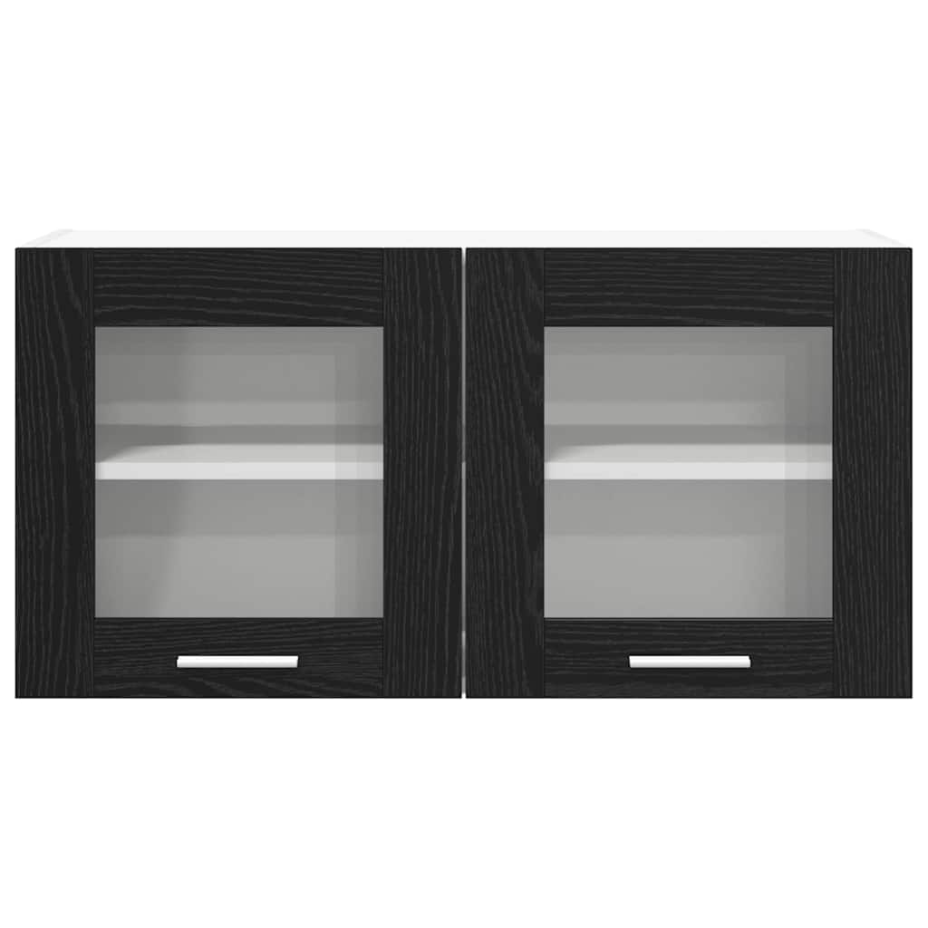 Hängeschrank Schwarze Eiche und Weiß 80 x 31 x 40 cm