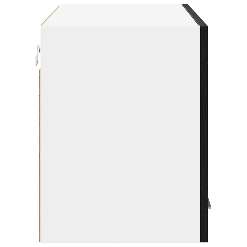 Hängeschrank Schwarze Eiche und Weiß 80 x 31 x 40 cm