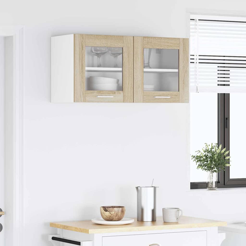 Hängeschrank Sonoma-Eiche und Weiß 80 x 31 x 40 cm