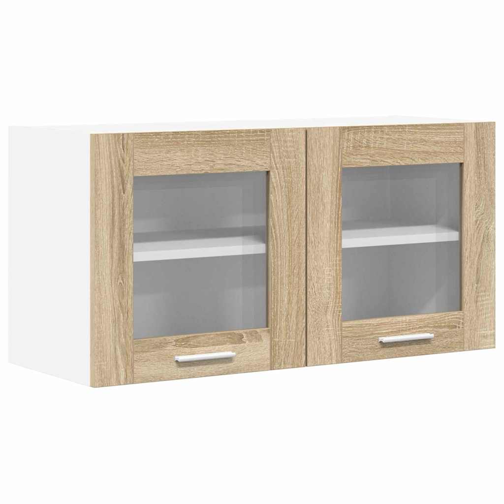 Hängeschrank Sonoma-Eiche und Weiß 80 x 31 x 40 cm