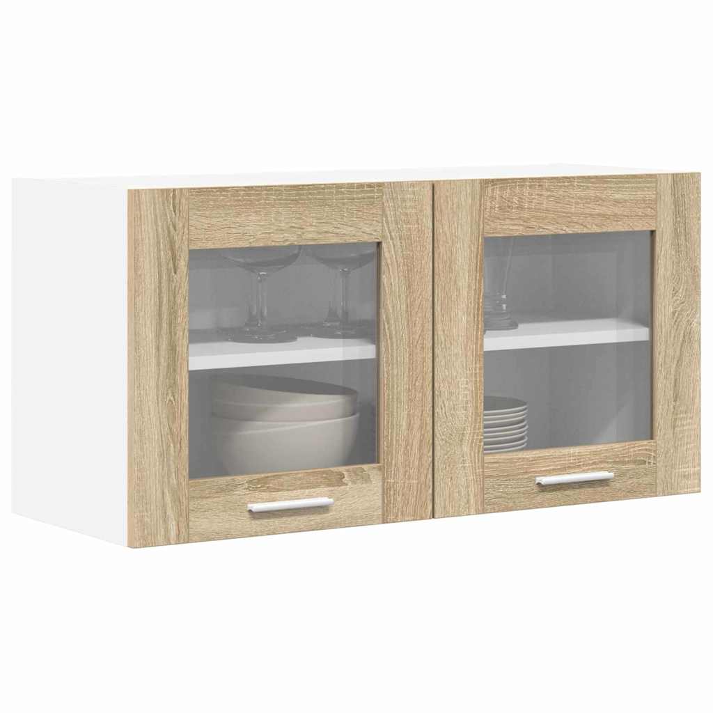 Hängeschrank Sonoma-Eiche und Weiß 80 x 31 x 40 cm