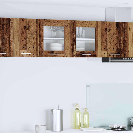 Hängeschrank mit Regal Riga Altes Holz und Weiß 80 x 31 x 40 cm