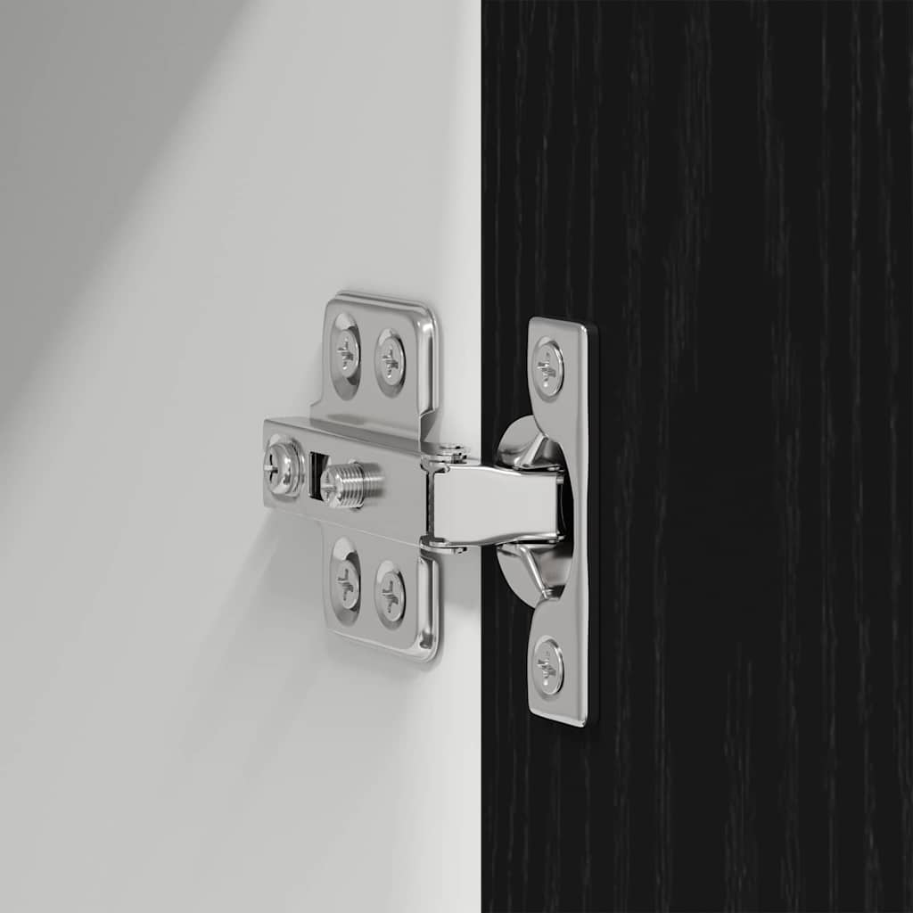 Hängeschrank Schwarze Eiche und Weiß 30 x 31 x 80 cm