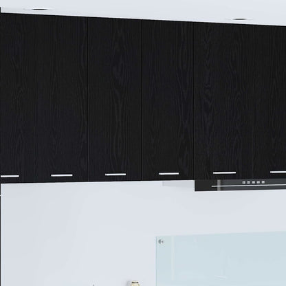 Hängeschrank Schwarze Eiche und Weiß 30 x 31 x 80 cm